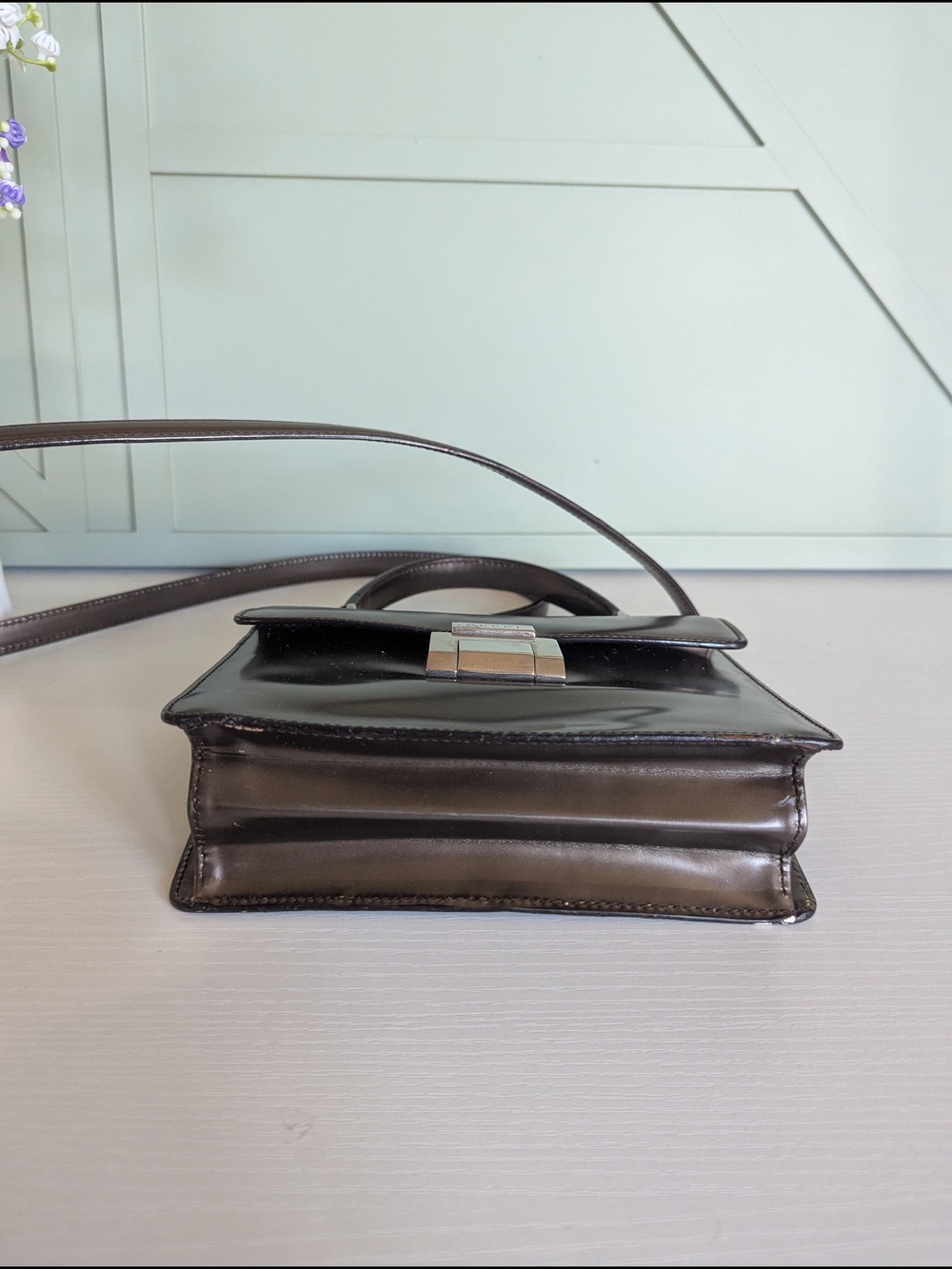Gucci Metallic Brown Leather Top-Handle Bag - Picture 7 of 12